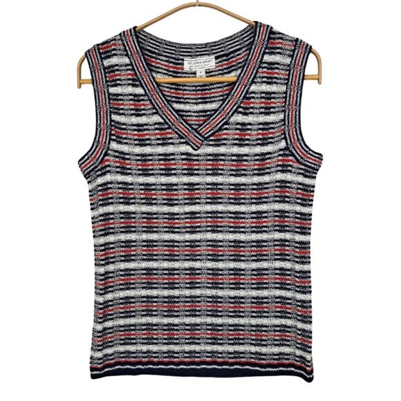 St. John Sport by Marie Gray Red White & Blue Jacket with Undershirt Size S - Picture 4 of 12